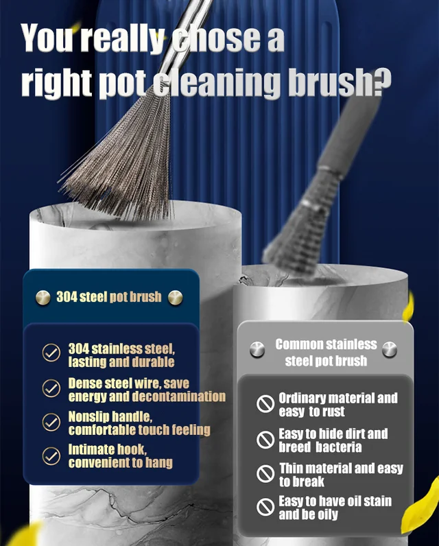 304 stainless steel Cleaning brush - Image 3