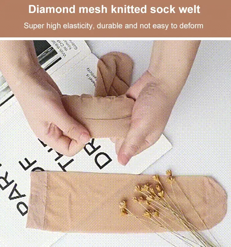 3 Pairs Women’s sheer crystal silk socks - Image 5