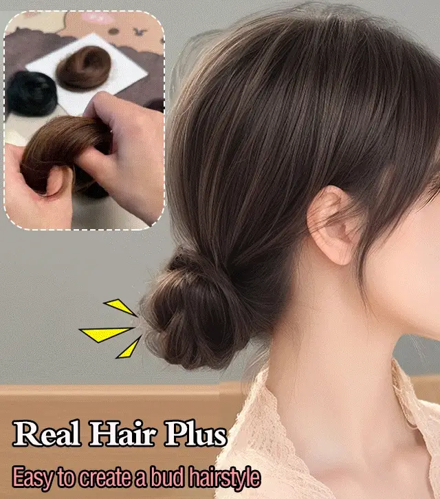 Elastic Straight Hair Bun Ring - Image 2