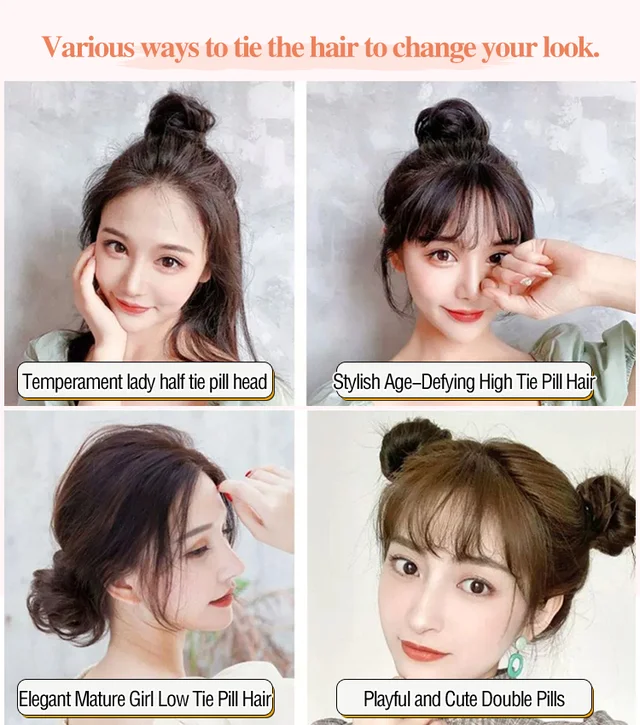 Elastic Straight Hair Bun Ring - Image 4