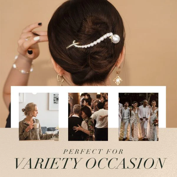 Coil Hair Pearl Arc Spring Hair Clip - Image 4