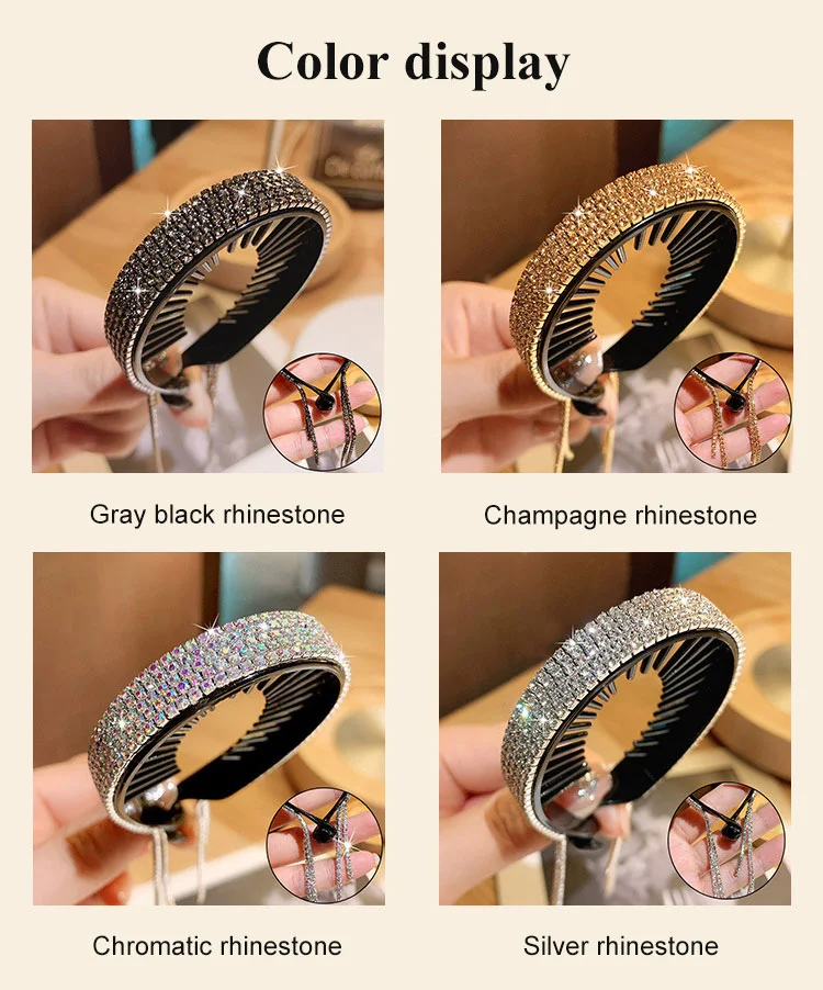 Star Sparkling Rhinestone Tassel Hair Clip - Image 5