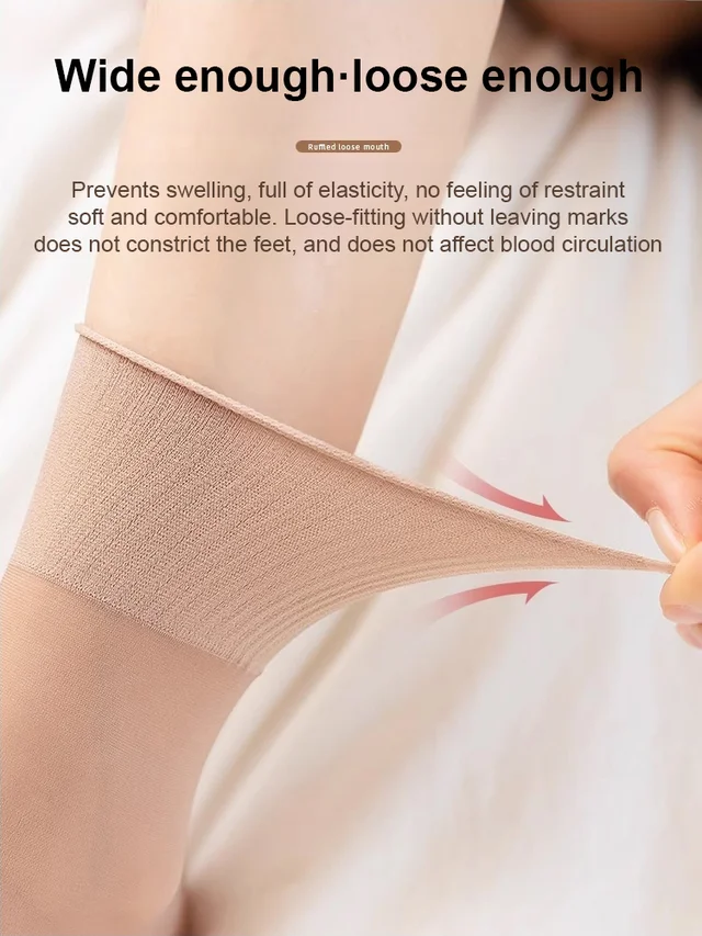 Women Elastic Loose Ruffle Sheer Socks - Image 5